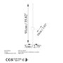 Opviq Sword - 13484 Lámpara de pared negra de metal